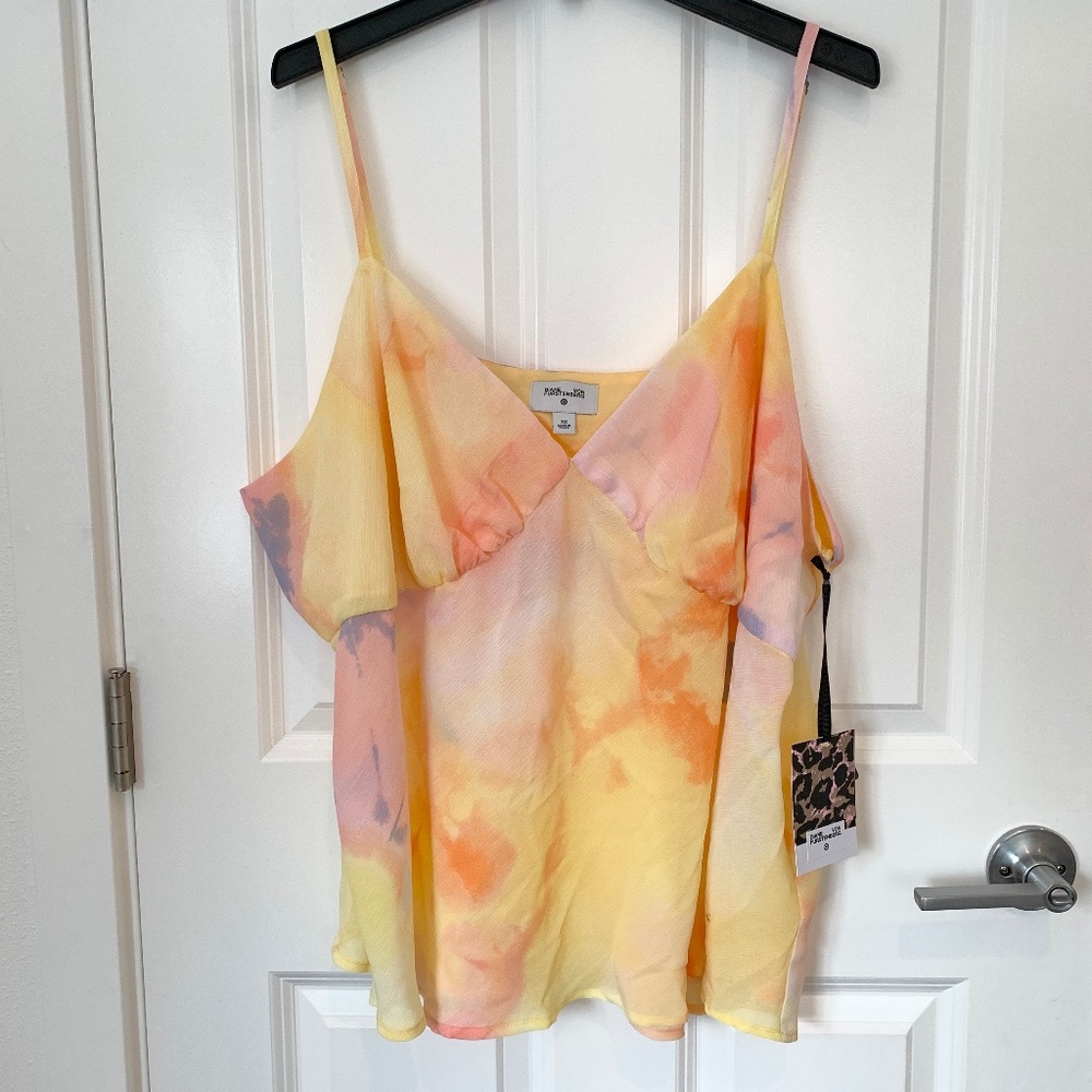 Plus size 3X Diane von Furstenberg Target Satin Cami Sunset Top